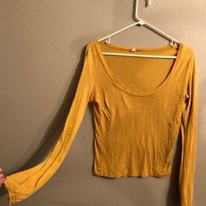 Anthropologie (Moth) Mustard Long Sleeved Tee